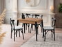 Hanah Home Dolunay - 1284 Mesa de Comedor Extensible Pino Atlántico
